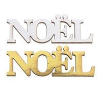 10 confettis bois noël 1.7x5cm blanc or - générique 000866300000001 Blanc G