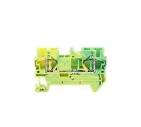 10 connecteurs de terre for rail DIN ST4-PE, borniers à ressort, passage de câble électrique de terre traversant 4 mm², connexion ST4-PE