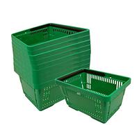 10 corbeilles de Vente en Plastique avec Anse 20 litres 40cm gerbable Vert