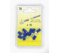 10 Cosses Rondes Bleues 4,3 Mm