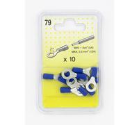 10 Cosses Rondes Bleues 6,4 Mm