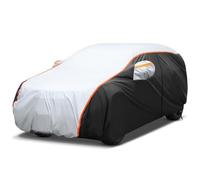 10-Couches Bache Voiture Exterieur Imperméable pour SUV, Housse de Voiture PEVA Couverture avec Ouverte Latérale pour Cabine, Coton Respirant, Anti UV Neige Poussière Anti Grele 460 * 183 * 170cm