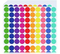 10 Couleurs 20mm Gommettes Autocollantes Rondes 1400 Pcs Gommettes Rondes Multicolore, Pastille Autocollante Ronde, Stickers Couleur Codage Étiquettes pour Calendriers Fournitures de Bureau École DIY