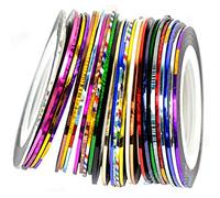 10 Couleurs mélangées Nail Art fine Line Striping Tape Autocollant DIY Tips Décorations à ongles adhésif Striping Stickers