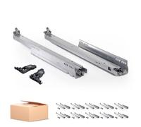 10 coulisses Actro 5D pour tiroir bois amorti Silent System 70 kg + clips - 500 mm HETTICH