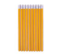 10 Crayons À Papier Hb + Gomme Classique Moyen Fourniture Scolaire Etudiant