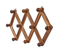 10 crochets bois extensible manteau manteau de support mural d'accordéon gamme rétractable de style rétractable 15cm-105cm DUO ER