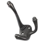10 Crochets en fonte 1883 fer antique Porte-manteaux Crochets Couleur brute.