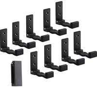 10 crochets pliants multifonctionnels | crochets muraux pliables | crochets pour serviettes murales à 90° | porte-écouteurs - couleur [noir] - crochets pour vêtements en alliage d'aluminium | crochets