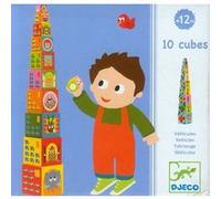 10 cubes à empiler Djeco véhicules G