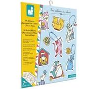 Janod Kit loisir créatif enfant Coffret 10 décos Plastique Fou – Chiens & Chats – Dès 6 ans