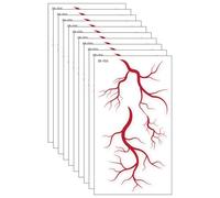 10 Designs Texture Veineuse Surélevée Faux Autocollants de Peau Éphémères Sécuritaires pour Cosplay et Fêtes Effrayantes Tatouages Temporaires Imperméables Avec Du Sang Artificiel