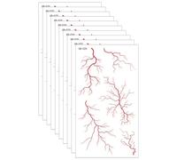 10 Designs Texture Veineuse Surélevée Faux Autocollants de Peau Éphémères Sécuritaires pour Cosplay et Fêtes Effrayantes Tatouages Temporaires Imperméables Avec Du Sang Artificiel