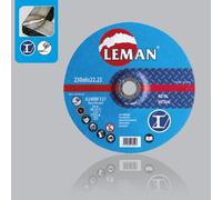 10 disques à ébarber métal à moyeu déporté - D. 230 x Al. 22,23 x Ep. 6 mm - 236.00.25 - Leman