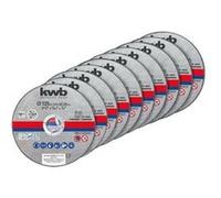 KWB Disque à tronçonner mince 125 mm INOX 125×1×22,23 mm en boîte avec bouchons ABM