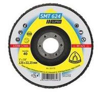 10 disques/plateaux convexes à lamelles zirconium SUPRA SMT 624 D. 125 x 22,23 mm Gr 120 - 322776