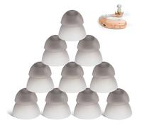 10 Dômes Pour Prothèses Auditives, 10mm Dôme En Silicone D'aide Auditive Double Couche Dôme Bouchons D'oreille Appareil Auditif De Remplacement Pour Les Aides Auditives Âgées (Noir)