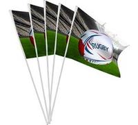 10 drapeaux papier rugby stade france 9.5x16cm - cda 14131 Vert G