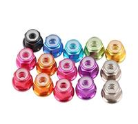10 écrous de blocage en aluminium à bride colorée - Rivet hexagonal M2 M3 M4 M5 M6(Silver,M2)