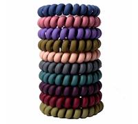 10 Élastiques À Cheveux Spirales Multicolores Pour Cheveux Épais - Sans Traces, Imperméables, Légers, Parfaits Pour Toutes Les Coiffures