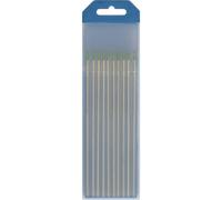 10 Électrodes tungstène WP Diam 2,4 mm pur Alu extrémité verte (AC) Gys