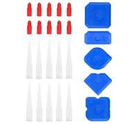 10 embouts de cartouche avec bouchons, buses de scellement de rechange - Outil de calfeutrage pour cuisine, salle de bain & maison (inclut 5 lisseurs à joint en silicone)