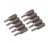 10 embouts T10 chrome-vanadium 25mm torx