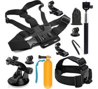 10 En 1 Accessories Pack Kit Selfie Bâton Pour Gopro Hero 13/12/11/10/9/8/7/6/5/Fusion Crosstour Campark Nouveau Apeman Wimius Tectectec Yi Akaso Campark Victure[GOP6250013]
