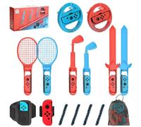 10 en 1 Ensemble d'accessoires de sport Switch2 idéal pour les rassemblements familiaux et pour casser la glace en société, fourni avec un sac de rangement