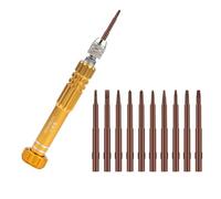 10 en 1 Kit de tournevis pour réparation de téléphone - Kit d'outils de précision avec embouts cruciformes et hexagonaux pour iPhone, Android, appareil photo, montre démontable