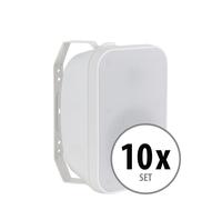 10 Enceinte Haut-parleur HiFi Extérieur Mur Etanche Jardin Outdor IP56 Blanc 50W