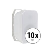 10 Enceinte Haut-parleur HiFi Extérieur Mur Etanche Jardin Outdor IP56 Blanc 50W