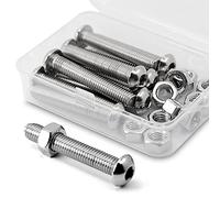 (10 Ensemble) M8 x 50mm 304 acier inoxydable Bouton vis à tête hexagonale et écrous
