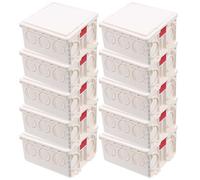 10 Ensembles Boîte Électrique Encastrée Pvc Ignifuge Type 86 | Blanc, Usage Commercial et Industriel, Protège la Prise et Cache Câbles