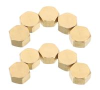10 Ensembles Bouchon de Tuyau à Tête Hexagonale en Laiton | Installation Simple, Joint en Caoutchouc Intégré, Étanchéité Fiable, pour Conduite Gaz et Alimentation Robinet