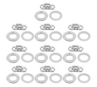10 Ensembles Boutons Tournants Métalliques Vis Filetées | Lot de Dix Attaches Argentées, Mécanisme Rotatif Résistant à L’usure, pour Panneaux, Auvents et Capotes de Bateau