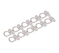 10 Ensembles D'Ancrages à Anneau D, Multifonction, Haute Résistance, Noir - Fixation Surface Solide, Zinc Anti - Rouille, Pour Transport Sécurisé (Argent)