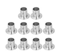 10 ensembles de base de support à bride épaissir le support de Tube de garde-robe en acier inoxydable support de Tube de tige de placard hardwares(Φ25)