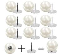 10 ensembles de boutons de perles sans couture, bouton de broche facile amovible et réutilisable for chemise, manteau, robe, boutons de vêtements artisanaux