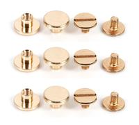 10 ensembles de boutons en laiton, 5/6, 5/8mm, rivets à clous dorés, bricolage artisanat, vis à coudre, attaches pour ceinture en cuir, bagages, chaussures (5mm)