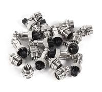 10 Ensembles de connecteurs d’Aviation GX12 à 6 Broches, 12 mm, avec Prise mâle et Femelle en métal, connecteur d’Aviation Basse Tension en Zinc avec Isolant en bakélite pour Les s