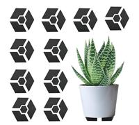 10 Ensembles De Pieds De Pot Invisible - Pied Pet Pieds | Tampons De Jardinage Antidérapants | Rison De Jardinière Hexagonal Pour Salon Quotidien Patio Balconie Terrasse Terrasse Porche Extérieure Fen