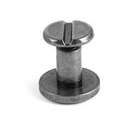 10 ensembles de Rivets à ongles en forme cœur, bricolage artisanat, vis laiton, bouton tissu, décoration artisanale cuir, vêtement Scrapbooking(Ash black-8mm)