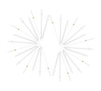 10 Ensembles Kit D’horloge à Quartz de Remplacement Aiguilles | Mouvement Silencieux à Couple Élevé, Installation Facile, pour Cadres sans Bord et Panneaux Mousse
