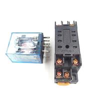 10 ensembles MY2P HH52P MY2NJ bobine de relais général DPDT Micro Mini interrupteur électromagnétique avec socle prise AC 110V 220V DC 12V 24V(AC 220V)