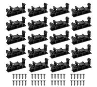 10 Ensembles Support De Montage PCB C45, Support de Carte PCB Adaptateur de Rail DIN, 35mm PCB Circuit Imprimé Support, PCB Bracket Utilisé avce Vis pour Rail De Montage DIN C45 (noir)