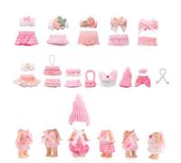 10 Ensembles Tenues de Poupée pour Poupée 7,5-8cm Pack, Mini Jouets Vêtements Pack avec Tops & Jupes & Accessoires Mini Figurine Costume Vêtements pour Collectionneur Affichage et Décoration