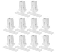 10 Ensembles Verrou de Poubelle et Fer en Plastique Blanc | Loquet pour Couvercle, Usage Rapide et Pratique, Pièces de Rechange pour Bac, Accessoires de Fixation