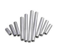 10 entretoises rondes filetées femelles en aluminium M4 - Écrous de connexion ronds à raccord hexagonal(18mm)