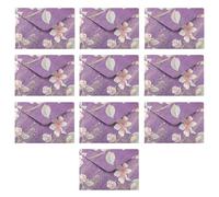 10 enveloppes à fleurs pliables de 15, 2 x, Hibiscus purple | Enveloppes de fleurs pour invitation faite à la main et carte de Noël de Saint-Valentin de mariage; Retourner les